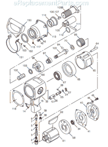 Page A Diagram and Parts List for CP796SP T019882 Chicago Pneumatic Wrench
